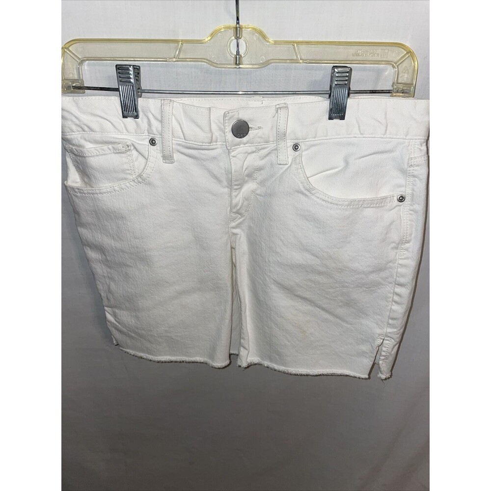 1969 Faux Cutoff Shorts Women's Size Waist 30 White Inseam 7 Rise 8 Pockets Zip